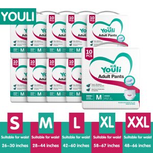 YOULI Breathable Adult Diapers (2000ml x 100 Pcs)